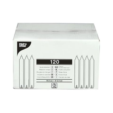 Papstar 1 Karton = 1x120 Haushaltskerzen Cover
