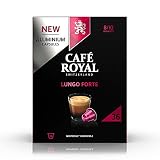 Café en capsules aluminium compatibles Nespresso saveur Lungo Forte 10 x 36 Café Royal Pro
