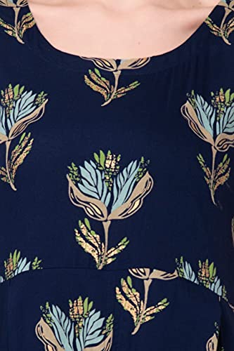 Image of NYPA Women s Rayon Slit Printed Kurta