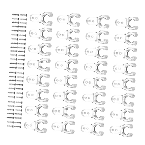 MOLUCKFU Led Rope Light Holder 200pcs Fixing Brackets with 400 Screws Sturdy Plastic Clips for Decorative Lighting