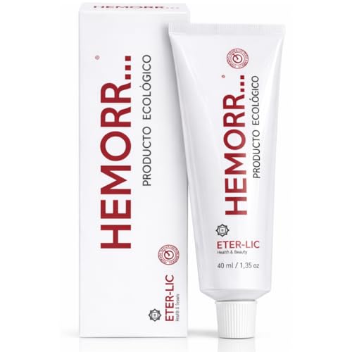 Crema Hemorroides Ecológica Eterlic con AOVE, Aloe Vera, Castaño de Indias y Caléndula - Pomada Hemorroidales Natural - 40 ml - Eficacia probada - Reduce el dolor, el sangrado y el picor
