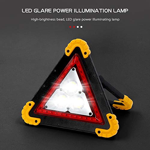 Triângulo Lanterna Sinalização Carro Led 4 Modos C/ Bateria