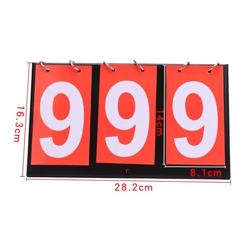 Marcador de mesa portátil con tapa para baloncesto rojo 3