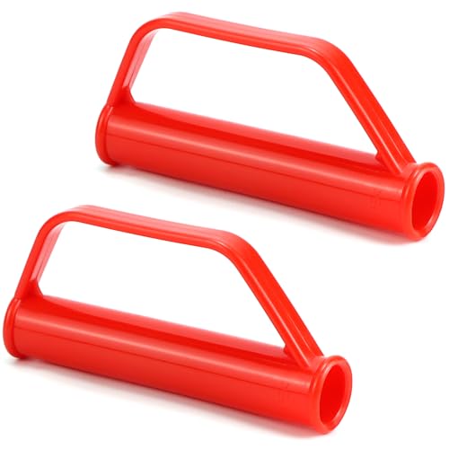 QWORK® 2 Pezzi Maniglie di Sicurezza Rosse per Carrello, Diametro Interno 25 mm, Maniglie di...