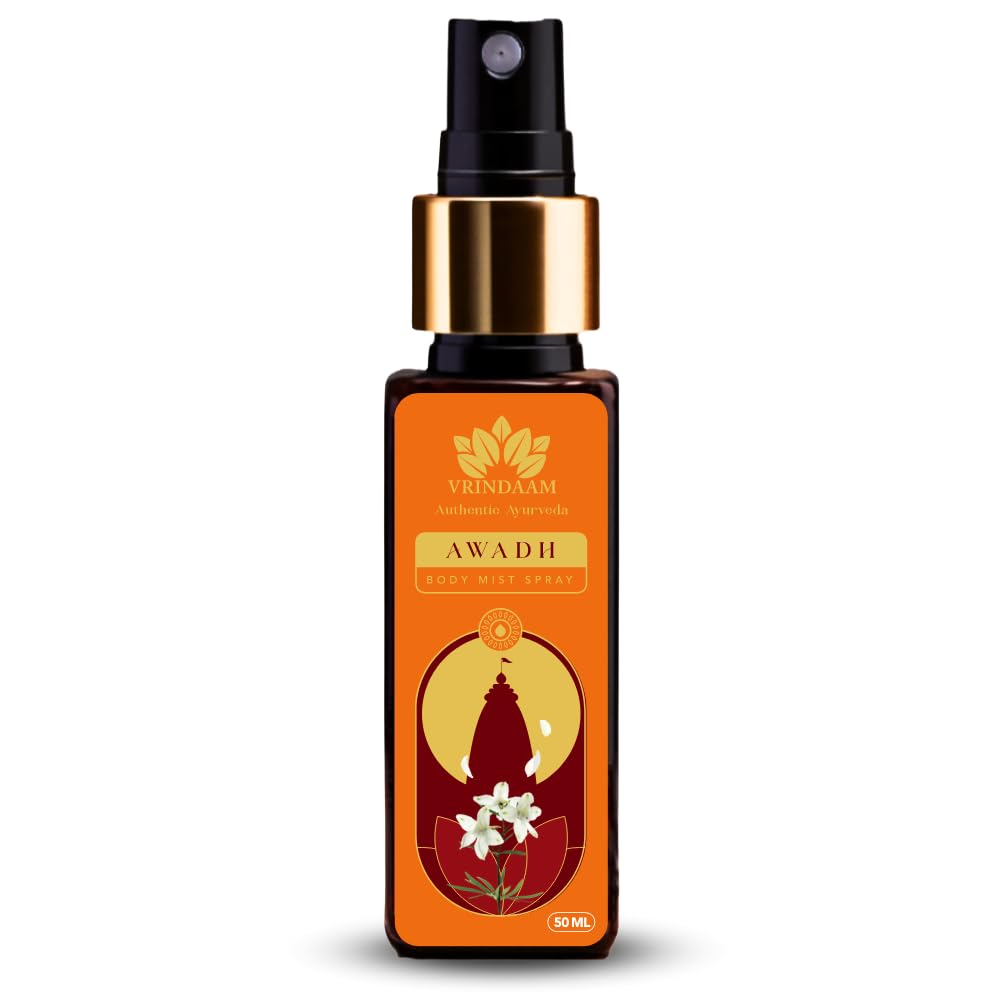 Awadh Ayurvedic Body Mist For Daily Use & Long Lasting Freshness | Sweet Musky Scent | Natural, Hydrates & Scents the Skin | Paraben-Free & Long Lasting Exotic Body Mist Spray 50 ml Pack of 1-image-16