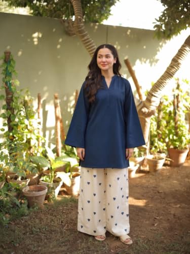 Image of ANNI Designer Farshi Salwar Suit Set for Women Viscose Solid | Co-ords Set for Woman | Kurta Palazzo 2 Piece Outfit | Mandarin Neck Full Sleeve Regular Fit Ethnic Dress Stylish Womens