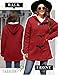 HEEKPEK Womens Sherpa Lined Coats Winter Warm Fashion Horn Button Fleece Thicken Hooded Casual Jackets Long Sleeve Outerwear(Wine Red,M)
