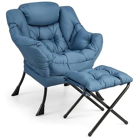 Giantex Lazy Chair with Ottoman Cover