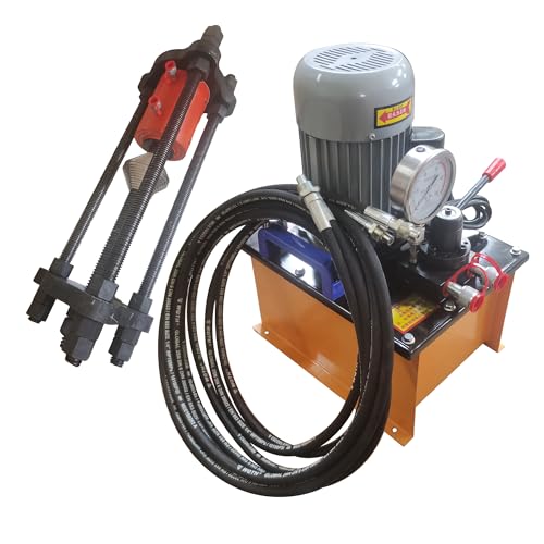 HQHAOTWU Crawler Pin Pressing Machine 100T Crawler Pin Dismantling Machine Chain Pressing and Sleeve Pressing Machine Excavator Maintenance Pressing Chain Integrated Machine 220V with Electric Pump