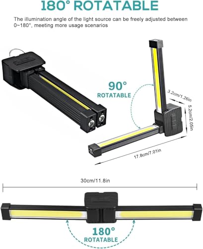 Image of Magnetic Gym Posing Light (Gym Lamp) for Workouts & Content Creation | Portable LED Light with Power Bank, Adjustable Brightness, and 7 Lighting Modes