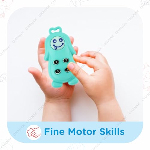 Image of Chanak Baby Kinder Rattle Set for 0-6 Months Old Baby, Non-Toxic, 100% BPA Free, Infant Grab, Spin & Shake Rattles, Colorful Rattles with 5 Pcs, Early Educational Sensory Toy, BIS Approved