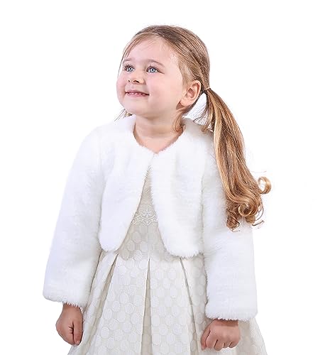 Lilax Girls Cozy Faux Fur Long Sleeve Crew Neck Dress Coat3