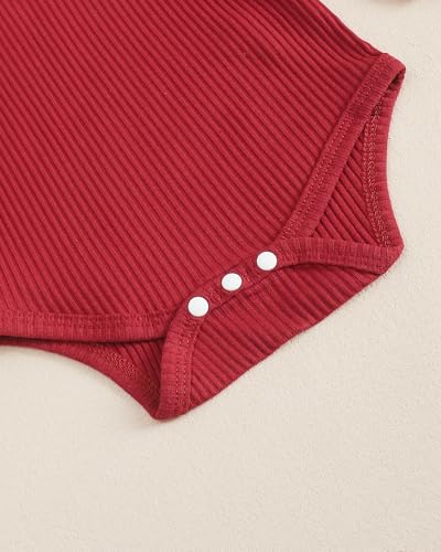 Image of Newborn Baby Girl Clothes Toddler Long Sleeve Ruffle Romper Top Infant Skirt Set Little Girl Overall Dress