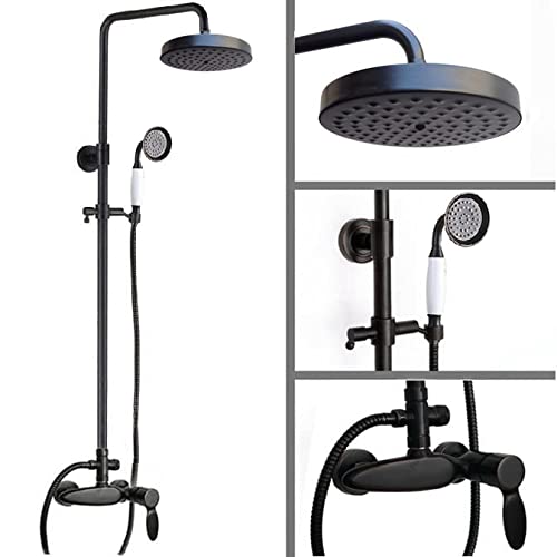 Mitigeur de douche en laiton noir Ars437 mural pour salle de bains moderne