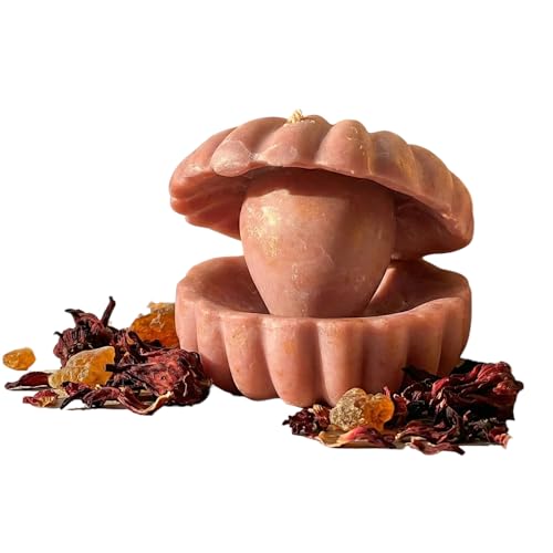 Bougie cire d'abeille Hibiscus Ambre idée cadeau fait main