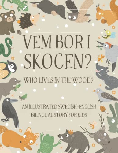 Image of Who Lives in the Wood?: An Illustrated Swedish-English Bilingual Story for Kids - Simple Short Sentences for Beginners - A Bonus Board Game Inside