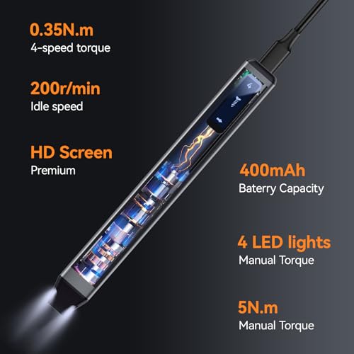 Image of UF-TOOLS Mini Electric Screwdriver, 83 in 1 Cordless Rechargeable Small Power Screwdriver Set with 72 Bits, Led Light and Magnetic Mat, Professional Repair Tool for Phone Glasses Watch Camera Laptop