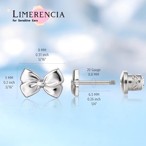 Limerencia Titanium Hypoallergenic G23 Implant Grade Screw Back Earrings Tragus 20G Helix F136 Piercing Post for Sensitive Ears Cartilage2