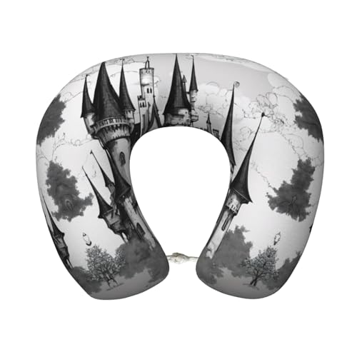 Almohada de viaje espuma viscoelástica cuello negro