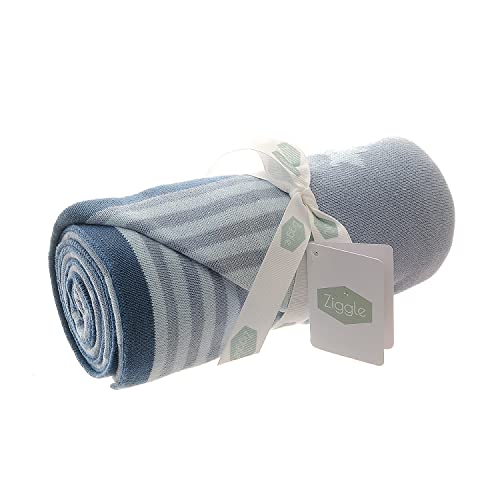 Ziggle Baby Cotton Blanket, Blue Stars