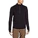 100% Merino Wool Quarter Zip - Mens Expedition Weight Mid Layer - Moisture Wicking - Anti Odor - Black - Medium