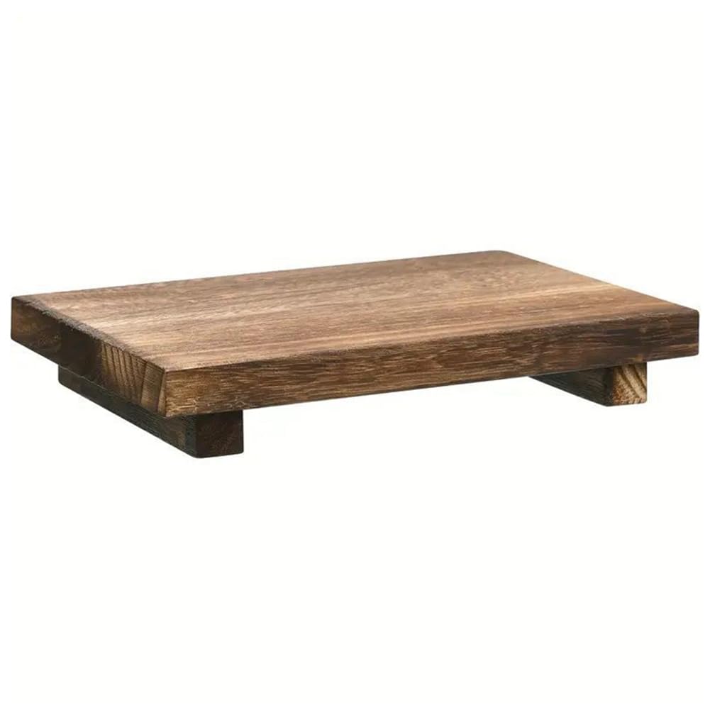 Remingtape Wood Pedestal Soap Stand Bathroom Kitchen Countertop Tray Farmhouse Wood Riser Soap Dish Plants Holder