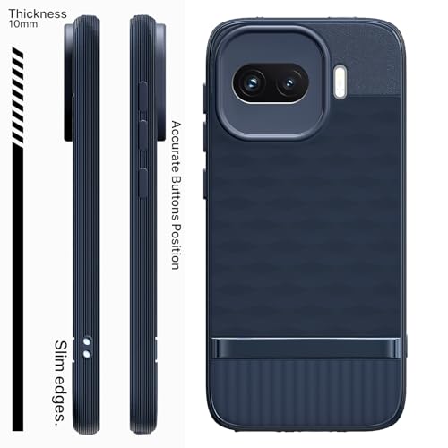 Image of Pikkme Back Cover for iQOO 15R 5G Camera Protection 3D Hexa Cube Design Silicone Protective Bumper Case (Blue)
