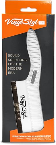 Brosse vinyle anti-statique Vinyl Styl blanche, l'accessoire de votre rituel d'écoute musical