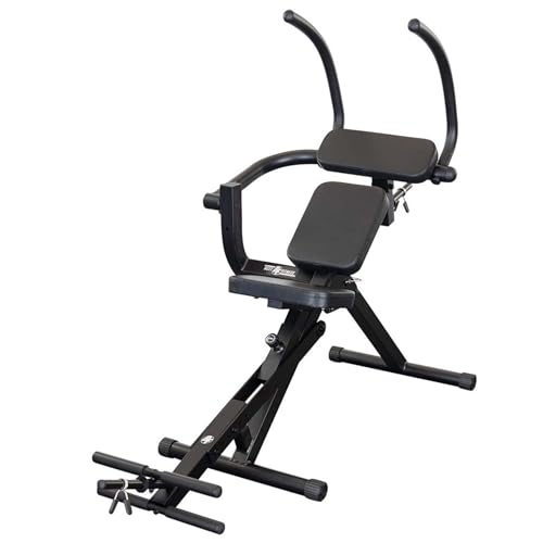 Best Fitness Semi Recumbent AB Crunch Bench, Lower & Upper Abdominal Muscles Workout Machine For Home Gym, Midnight Black (Black)