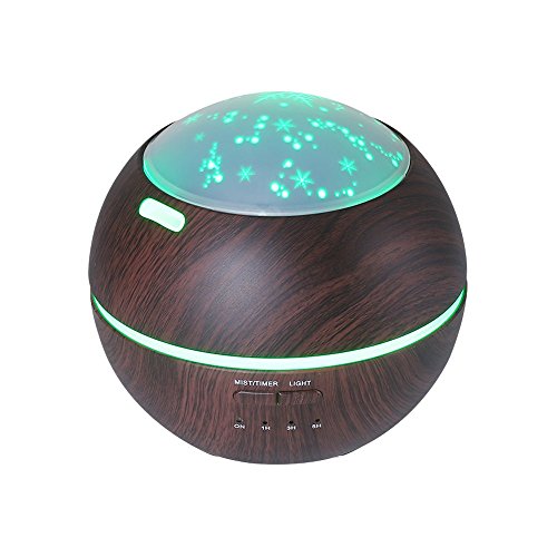 Tomnew 150Ml Aromatherapy Diffuser Ultrasonic Essential Oil Diffuser Kids Room Fragrance Mini Aroma Humidifier Wood Grain Waterless Auto Shut-Off And 7 Color Led Lights Changing For Yoga Baby (Black) #TOP4
