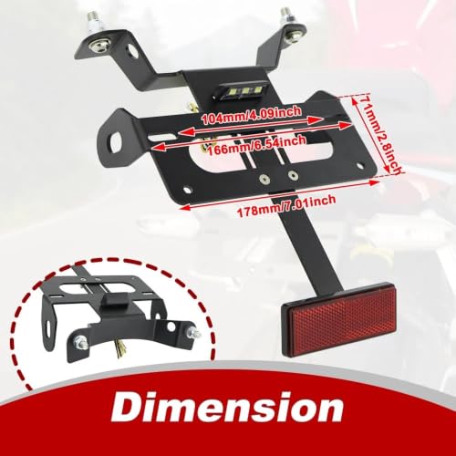 Support de plaque d'immatriculation pour CB650R et CBR650R 2019-2020 - 4