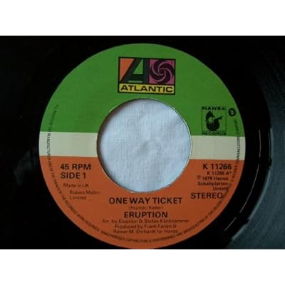 ERUPTION One Way Ticket UK 7" 45