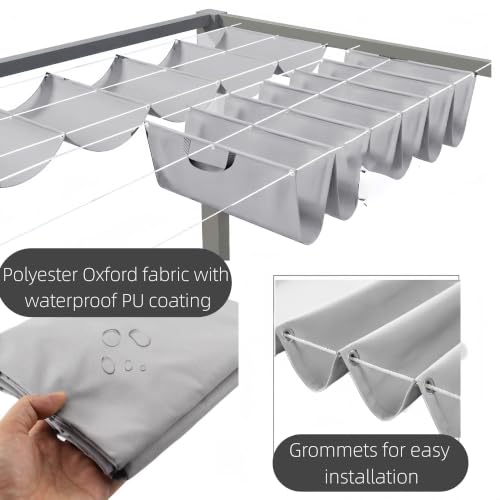 Toldo Vela Rectangular para Balcón Pequeño y Porche de Jardín Gris Claro 3