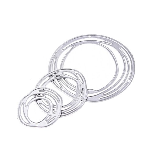 Zreal Matrice de découpe Scrapbooking Dies de Decoupe Bricolage en Acier au Carbone Coupe-Cercle irrégulier Meurt à la Main Moulage modèle de découpe Scrapbook Artisanat Die