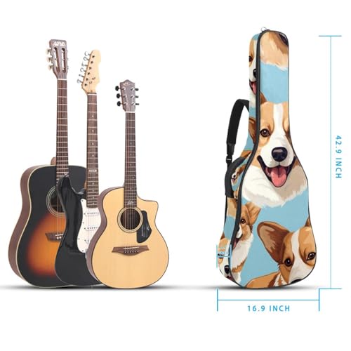 Housse guitare acoustique 109 cm imperméable sac à dos basse - 5