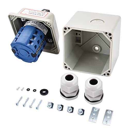 Heschen Universal Rotary Cam Selector Changeover Switch SZW26-20/D303.3D 660V 20A 3 Position 3 Phase 12 Terminals with Master Switch Exterior Box LW28-20/4 (Standard Box) - Image 3
