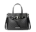 Michael Kors Womens Emilia Small Satchel Crossbody Bag Black Mk Signature