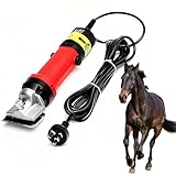 SHUMIAO Maquinilla de Cortar Caballos de 690W 6 velocidades Ajustable con Estuche Ligero para peluquería Profesional y doméstica Cuchillas Desmontables