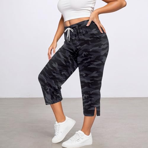 Pantalon de yoga noir taille haute ample et extensible WWricotta