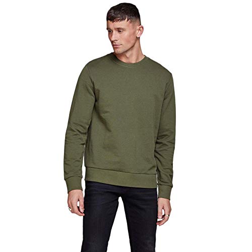 JACK & JONES Herren Jjeholmen Sweat Crew Neck Noos Pullover, Grün(olive...