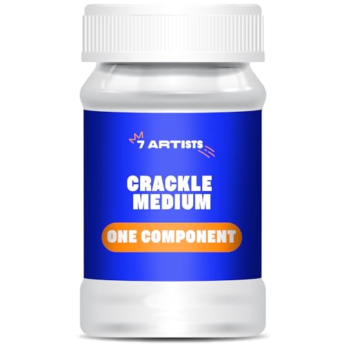 7 Artists Crackle Medium Acrilico 100 ml Pintura para Craquelar | Craquelador para Manualidades | Craquelado | Crackle Paint Medium | Pintura Craquelar | Craquelador Transparente | Craquelador Medium
