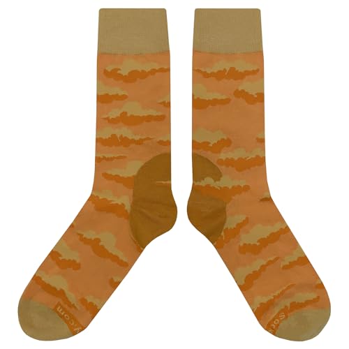 Sunset Cloud Dress Socks Funny Novelty Crazy Fun Design Men Size 8-12 Cotton Casual Crew Colorful Funky Fancy Socks Gift for Men2