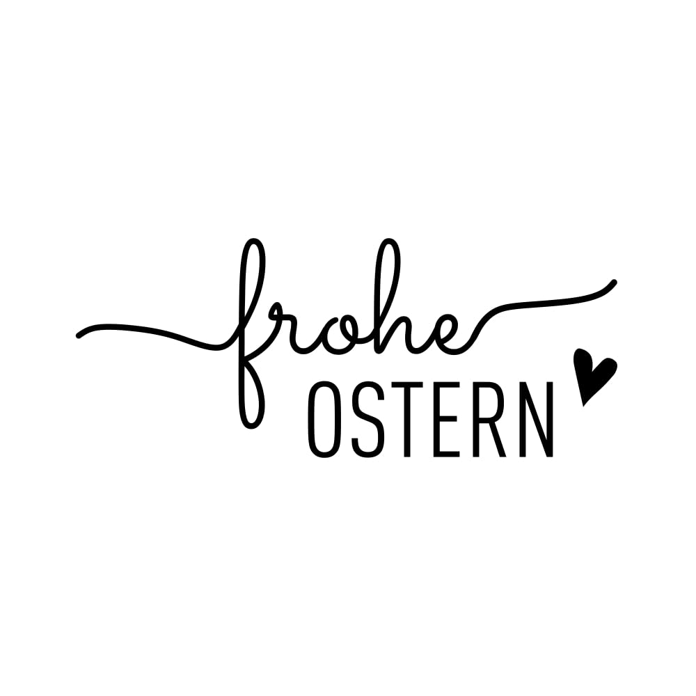 stempelshop4you – Stempel Oster 07 Holz Frohe Ostern Herz | Stempel Ostern | Ostergruß | Geschenk Ostern | Karte Ostern | Happy Easter | Osterpost
