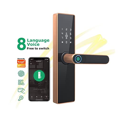 Serrure intelligente Tuya à empreinte digitale et code pour porte H4 - 3
