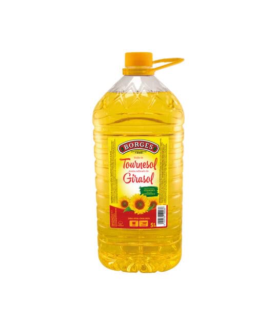 Sonnenblumenöl, Raffiniert, 5 Liter, Ideal zum Kochen und Braten
