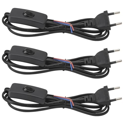 Cable de 3 piezas con enchufe, cable de 1,8 m con interruptor, cable de conexión con enchufe, cable con interruptor y enchufe, cable de alimentación con interruptor, cable de alimentación con interrup
