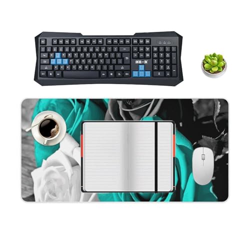 Grand tapis de souris antidérapant PC portable grand format 30x60 cm gris