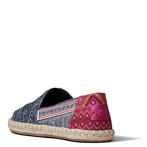 Toms Alpargata Rope Women's Slip On 7.5 B(M) Us Indigo-Floral #TOP2