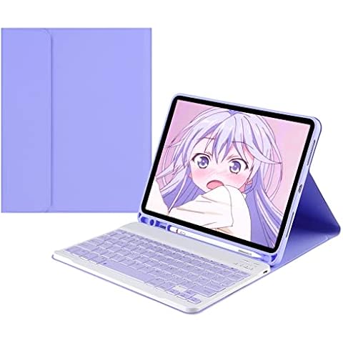 iPad 10.2'' 9th gen / 8th gen/ 7th generation keyboard case Color keyboard Magnetic detachable BT keyboard slim smart leather case Color key Cover