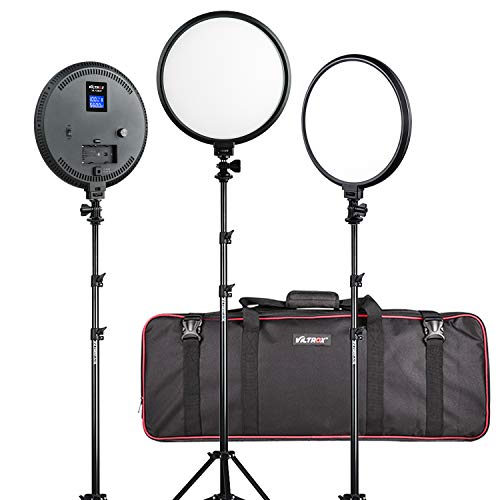 VILTROX ビデオライト 8インチ円形 VL-300T 超薄型 撮影用ライト輝度と色温度調整可 3300K?5600K CRI95+ 定常光ライト 一眼レフカメラ/DVカメラ/ Amazon | VILTROX ビデオライト 8インチ円形 VL-300T 超薄型